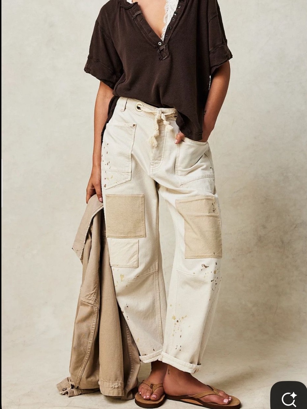 We The Free Cream moxie jeans